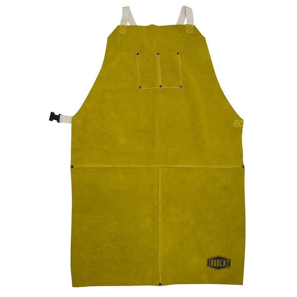 Pip Ironcat Leather Waist Apron, Golden Yellow, 24" W x 18" L, All Leather 7012/18 - main